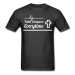 Men's Classic T-Shirt- Faith Conquers - heather black
