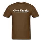 Men's Classic T-Shirt - Give Thanks - brown