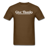 Men's Classic T-Shirt - Give Thanks - brown