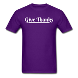 Men's Classic T-Shirt - Give Thanks - purple