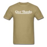 Men's Classic T-Shirt - Give Thanks - khaki