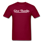 Men's Classic T-Shirt - Give Thanks - burgundy