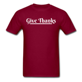 Men's Classic T-Shirt - Give Thanks - burgundy