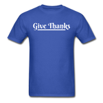 Men's Classic T-Shirt - Give Thanks - royal blue