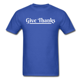 Men's Classic T-Shirt - Give Thanks - royal blue