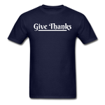 Men's Classic T-Shirt - Give Thanks - navy