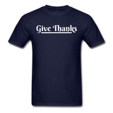 Men's Classic T-Shirt - Give Thanks - navy