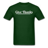 Men's Classic T-Shirt - Give Thanks - forest green