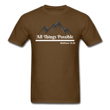 Men's Classic T-Shirt - All Things Possible - brown