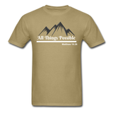 Men's Classic T-Shirt - All Things Possible - khaki