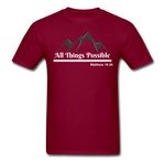 Men's Classic T-Shirt - All Things Possible - burgundy