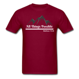 Men's Classic T-Shirt - All Things Possible - burgundy