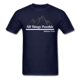 Men's Classic T-Shirt - All Things Possible - navy