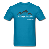 Men's Classic T-Shirt - All Things Possible - turquoise